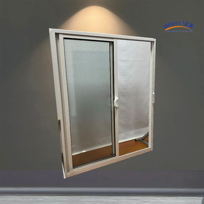 Puerta corredera de aluminio de hardware chino con doble vidrio templado y pantalla de fibra de vidrio