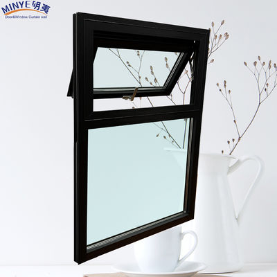 Función a prueba de viento Personalización moderna de doble telón de vidrio Ventanas de oscilación de apertura vertical