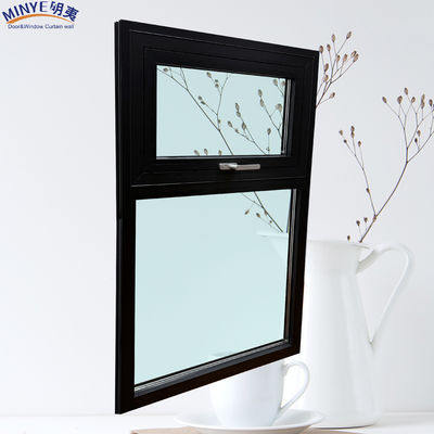 Función a prueba de viento Personalización moderna de doble telón de vidrio Ventanas de oscilación de apertura vertical