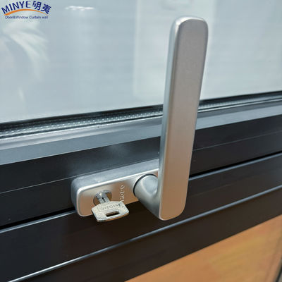 Función a prueba de viento Personalización moderna de doble telón de vidrio Ventanas de oscilación de apertura vertical