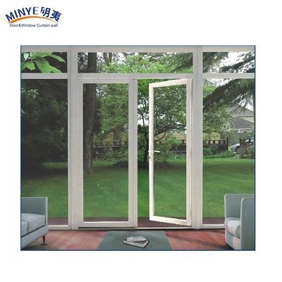 Tamaño personalizado Hiseng Casa moderna resistente a la intemperie Exterior Pvc Casement Puerta de PVC