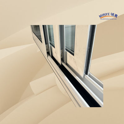 Puerta corredera de aluminio de corte térmico exterior con apilador y vidrio doble templado