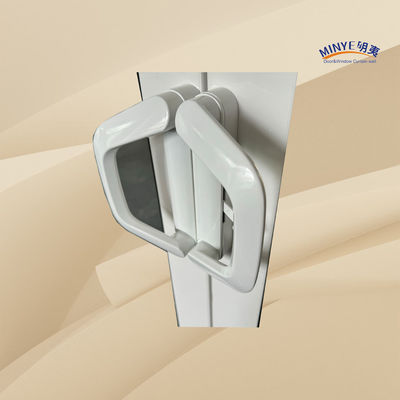 Puerta corredera de aluminio de corte térmico exterior con apilador y vidrio doble templado