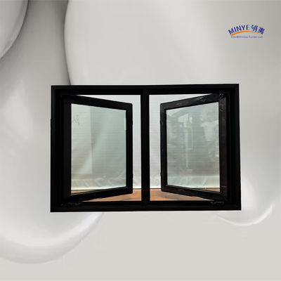 Ventana de cascada de aleación de aluminio de vidrio doble templado con ventilador de uñas y rotor térmico