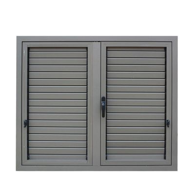 Pantalla plegable Louvre Ventana de aluminio con persiana de aleación de aluminio sin ruptura térmica