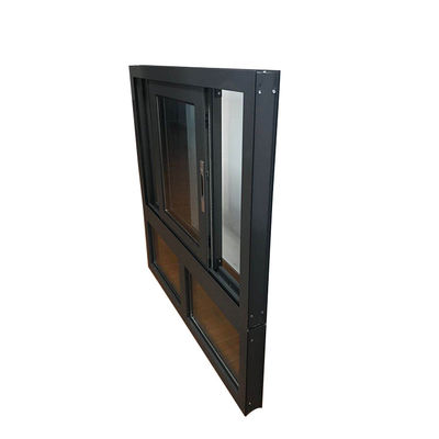 Ventana corredera de aluminio de doble acristalamiento de la serie 77 con apertura horizontal y materiales