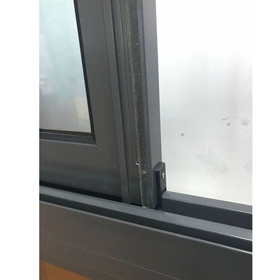 Ventana corredera de aluminio de doble acristalamiento de la serie 77 con apertura horizontal y materiales