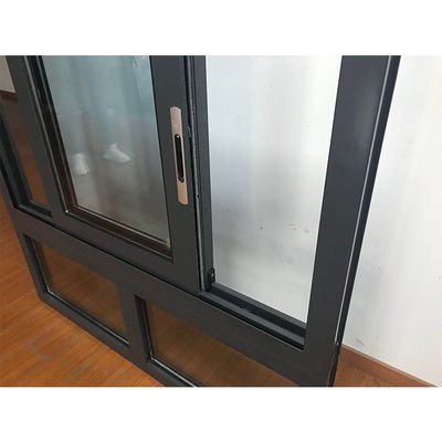 Ventana corredera de aluminio de doble acristalamiento de la serie 77 con apertura horizontal y materiales