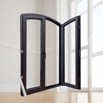 / Alemania/Italia Hardware Metal Profile Ventana de arco en blanco y negro para la construcción