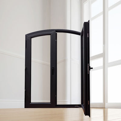 / Alemania/Italia Hardware Metal Profile Ventana de arco en blanco y negro para la construcción