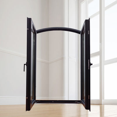 / Alemania/Italia Hardware Metal Profile Ventana de arco en blanco y negro para la construcción