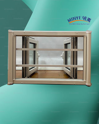 Ventana de aluminio con buena resistencia al viento y vidrio doble
