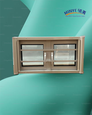 Ventana de aluminio con buena resistencia al viento y vidrio doble