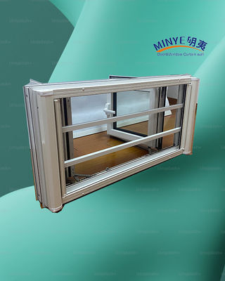 Ventana de aluminio con buena resistencia al viento y vidrio doble