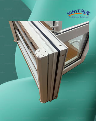 Ventana de aluminio con buena resistencia al viento y vidrio doble