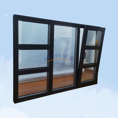 Hardware de aluminio chino superior con ventana de giro con colores personalizados y diseño moderno