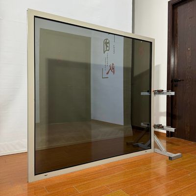 Buena resistencia al viento Aluminio ventana fija con colores personalizados y aislamiento acústico