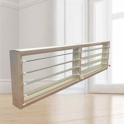 Ventana de persiana de vidrio de aluminio de diseño moderno para resistencia a la corrosión y alta resistencia
