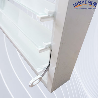 Ventana de persiana de vidrio de aluminio de diseño moderno para resistencia a la corrosión y alta resistencia