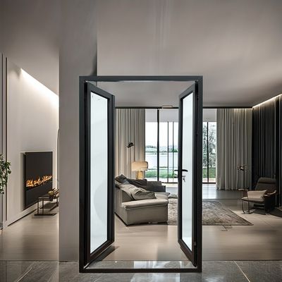 Puertas de revestimiento de aleación de aluminio de diseño moderno en blanco para compradores