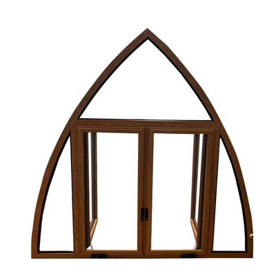 Diseño moderno de aleación de aluminio a prueba de viento marco de ventana de apertura de oscilación vertical para el mercado