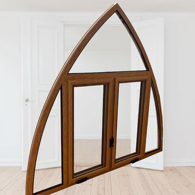 Diseño moderno de aleación de aluminio a prueba de viento marco de ventana de apertura de oscilación vertical para el mercado