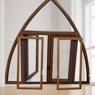 Diseño moderno de aleación de aluminio a prueba de viento marco de ventana de apertura de oscilación vertical para el mercado