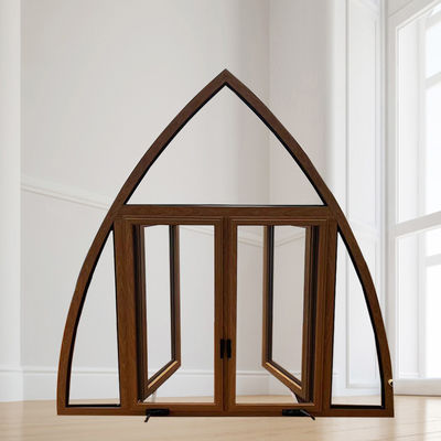 Diseño moderno de aleación de aluminio a prueba de viento marco de ventana de apertura de oscilación vertical para el mercado
