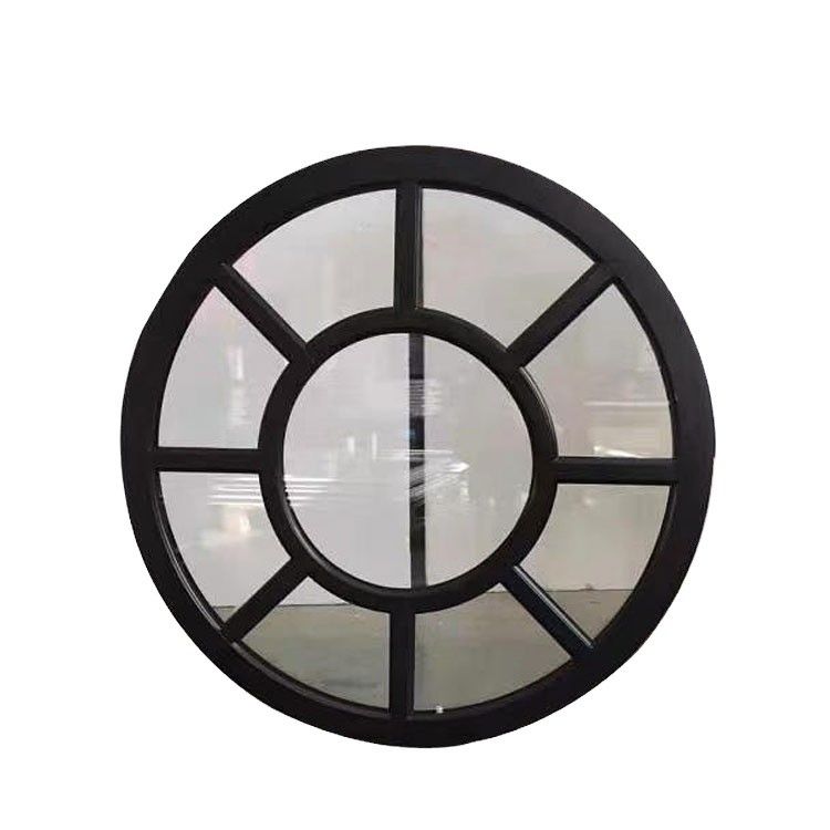 Ventana decorativa circular de aluminio con diseño moderno y acabado recubierto de polvo