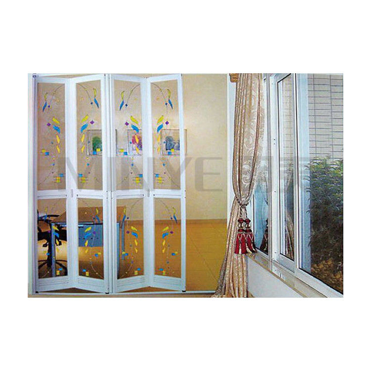 Puerta plegable de PVC para superficie de baño con acordeón acabado