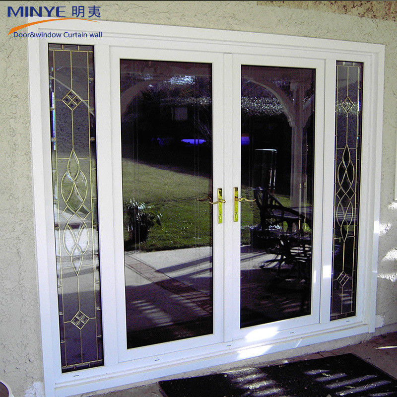 Puerta de cristal frontales de cristal francés con luz lateral exterior