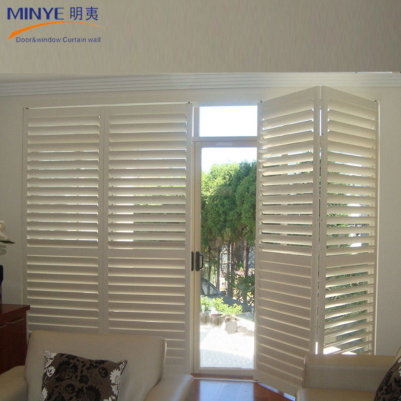 Ventanas de alta gama con revestimiento de polvo liso de PVC / UPVC Jalousie Louver para persianas duraderas
