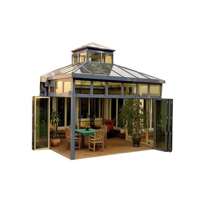 Solario al aire libre con tamaño personalizado de vidrio curvado de aluminio y aleación de aluminio