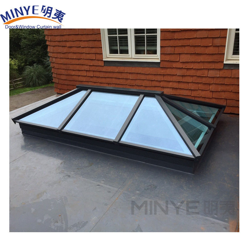 Sombra de la ventana del techo colgada abierta COTADA EN PÚDER de aluminio Luz del cielo del techo con 5MM 9A 5MM vidrio