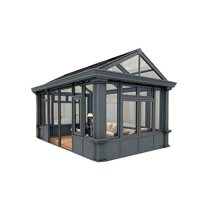 Salones de sol Casas de vidrio Accesorios de vidrio de aleación de aluminio para jardín de invierno en Shanghai