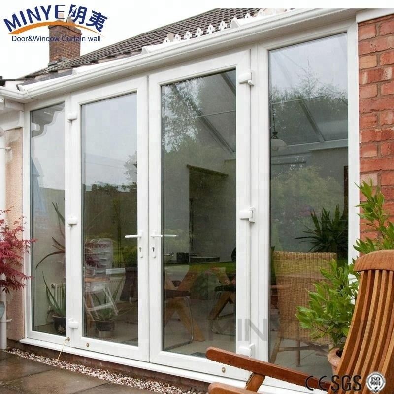 Diseño de la puerta principal de Kerala House Vinyl Frame UPVC Puerta con vidrio y característica impermeable