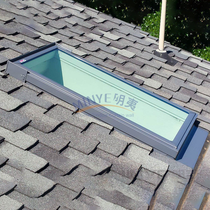 1.4mm espesor de perfil claraboya techo ventanas superiores con persianas eléctricas y prueba de granizo