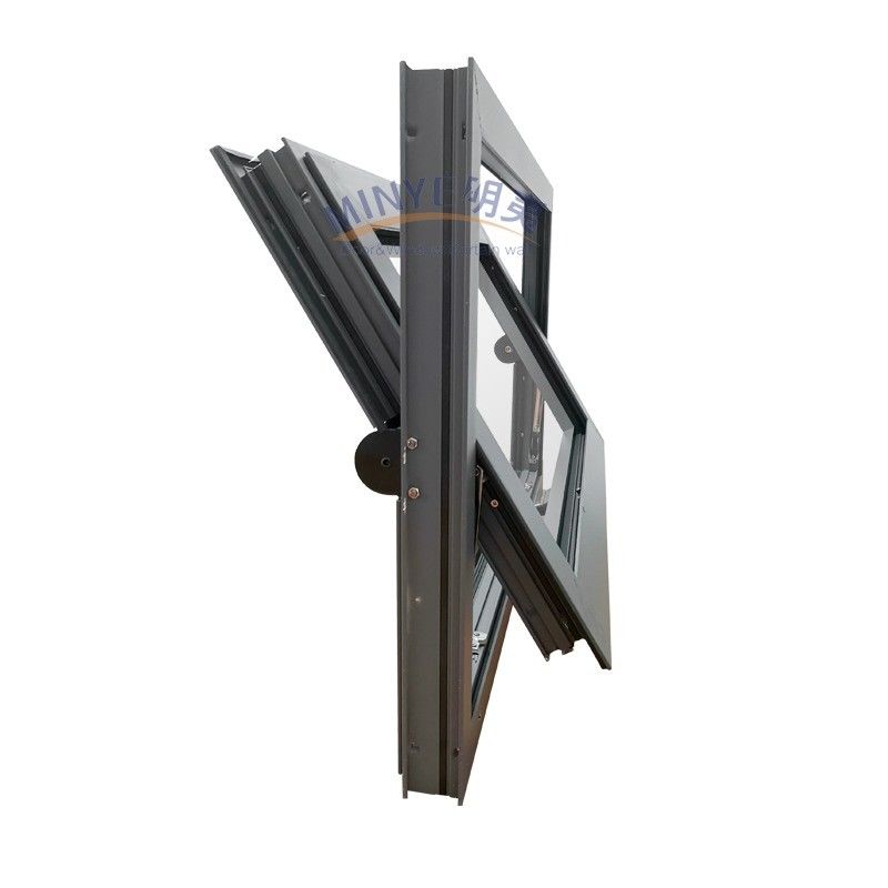 Hardware Aluminio Ventana suspendida giratoria centralmente horizontal para mercados nacionales