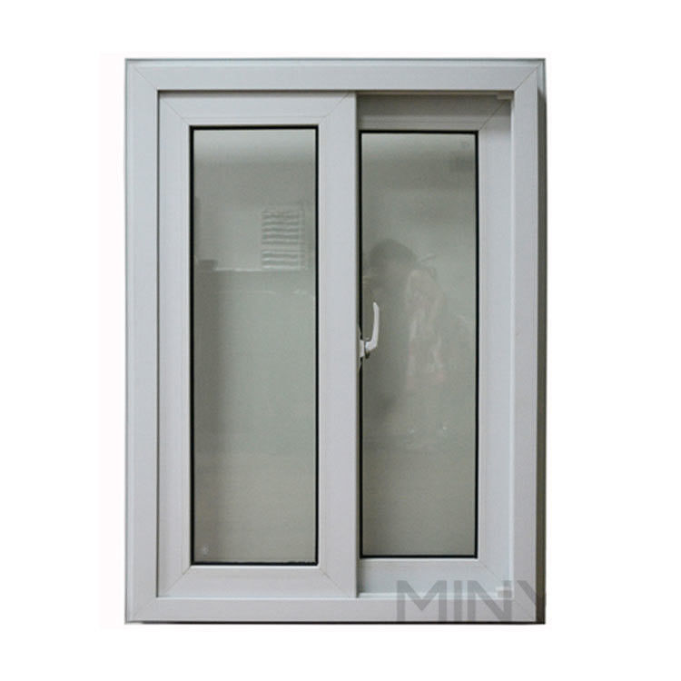 Posición comercial colores personalizados ventana corredera UPVC con sistema de fibra de vidrio