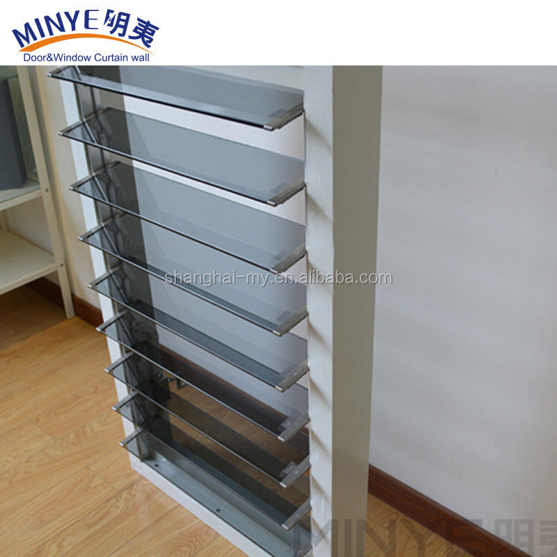 Ventana decorativa de aluminio de aleación de vidrio huracán para medidas de seguridad