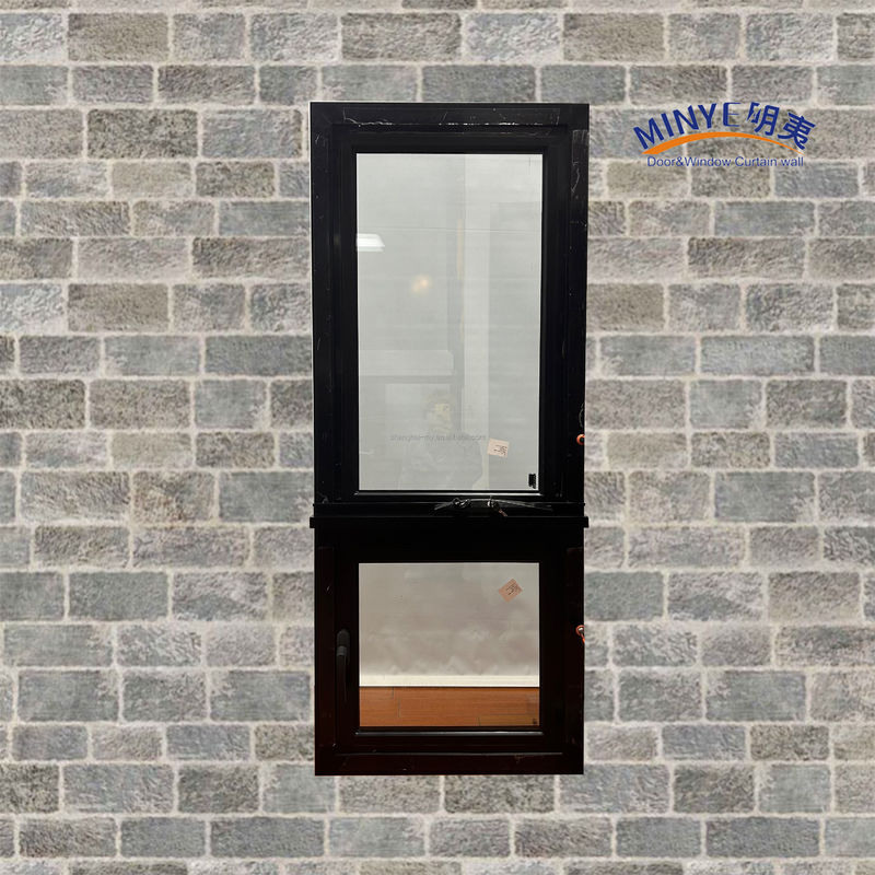 Ventana de doble acristalamiento de perfil de aluminio con colores personalizados.
