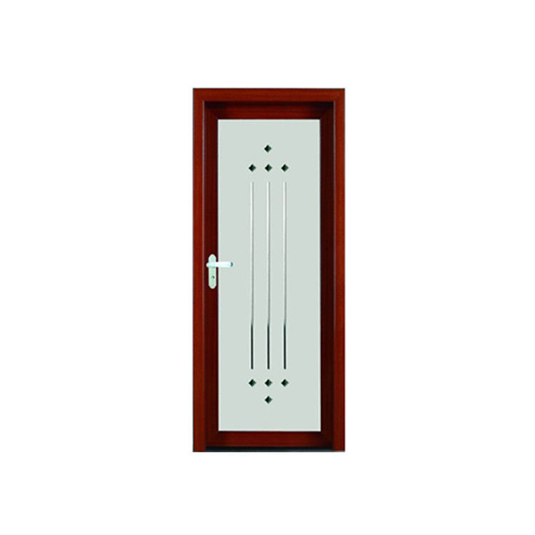 Puerta interior de vidrio doble acristalado con marco de PVC y diseño decorativo