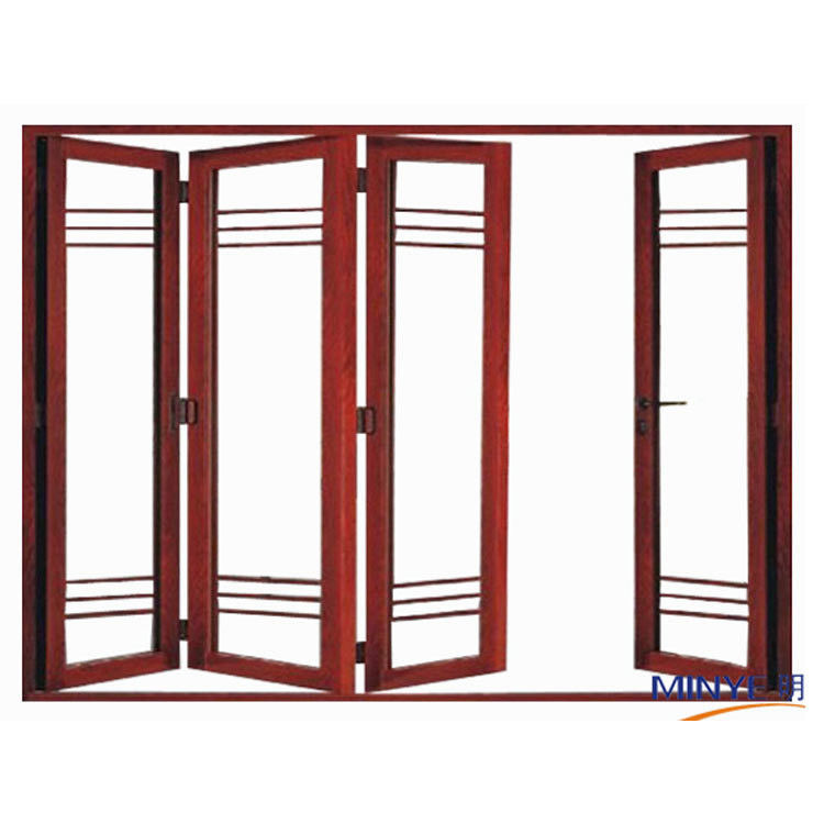 Puertas correderas bi-plegables en pared divisoria insonorizada Puertas de acordeón acabadas duraderas