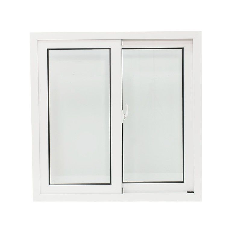 Hoteles a prueba de impacto de huracanes 2 pistas de PVC de doble acristalamiento ventanas correderas de color madera