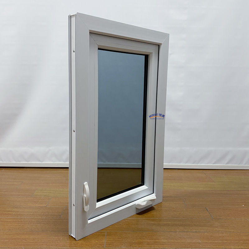 Cuadro de plástico Ventana de doble cristal Ventana de revestimiento de PVC para el mercado residencial de América
