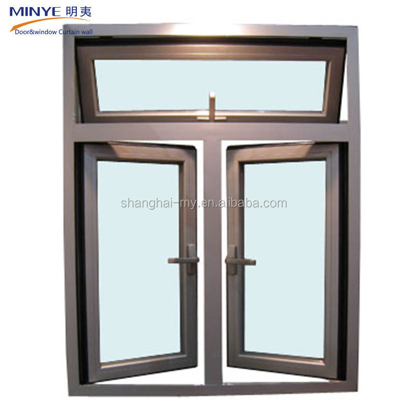 Ventana de aluminio de piso a techo con pantalla de nylon y espesor de perfil de 3,0 mm
