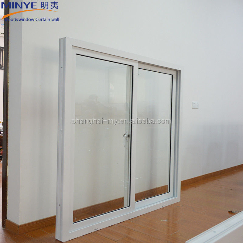 Upvc o vidrio de vinilo deslizante impacto de huracán Ventanas y puertas con pantalla magnética