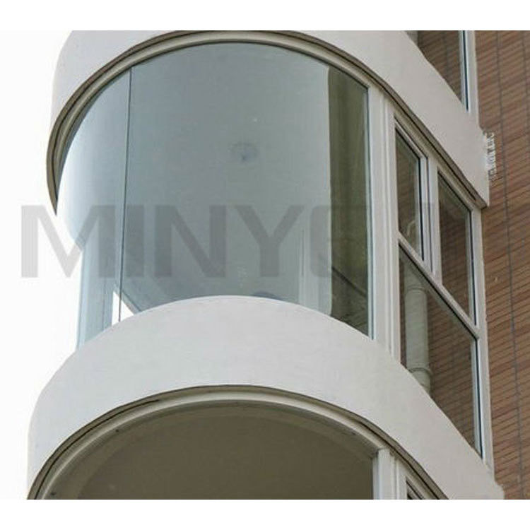 Diseño de ventanas de esquina de balcón de aluminio con apertura horizontal y marco de vidrio templado