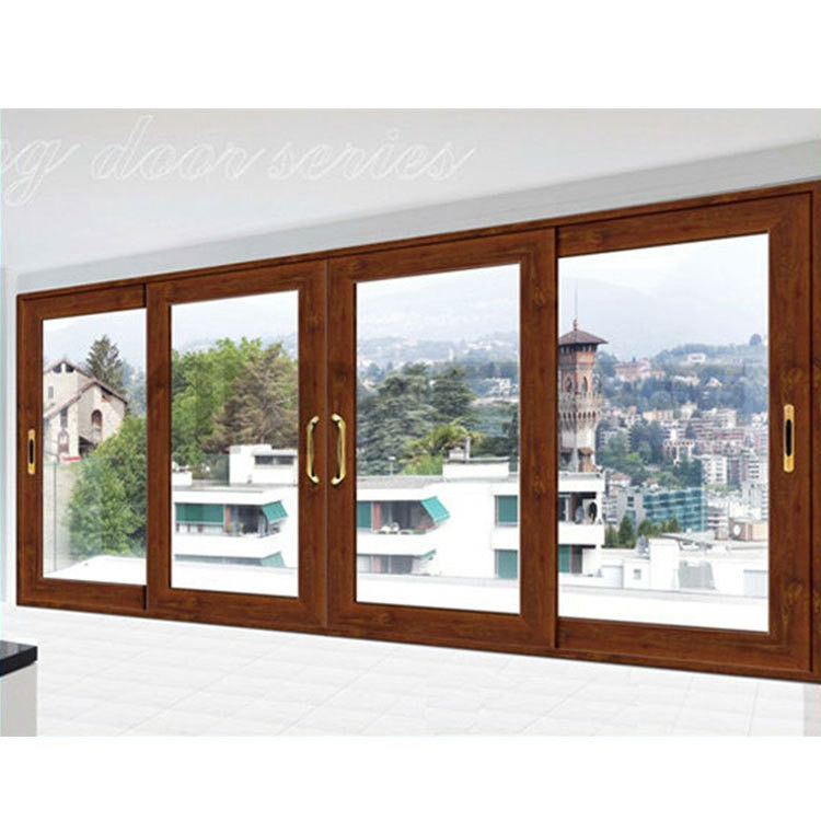 Puerta de cristal corredera de aleación de aluminio de color personalizado con vidrio templado y hardware