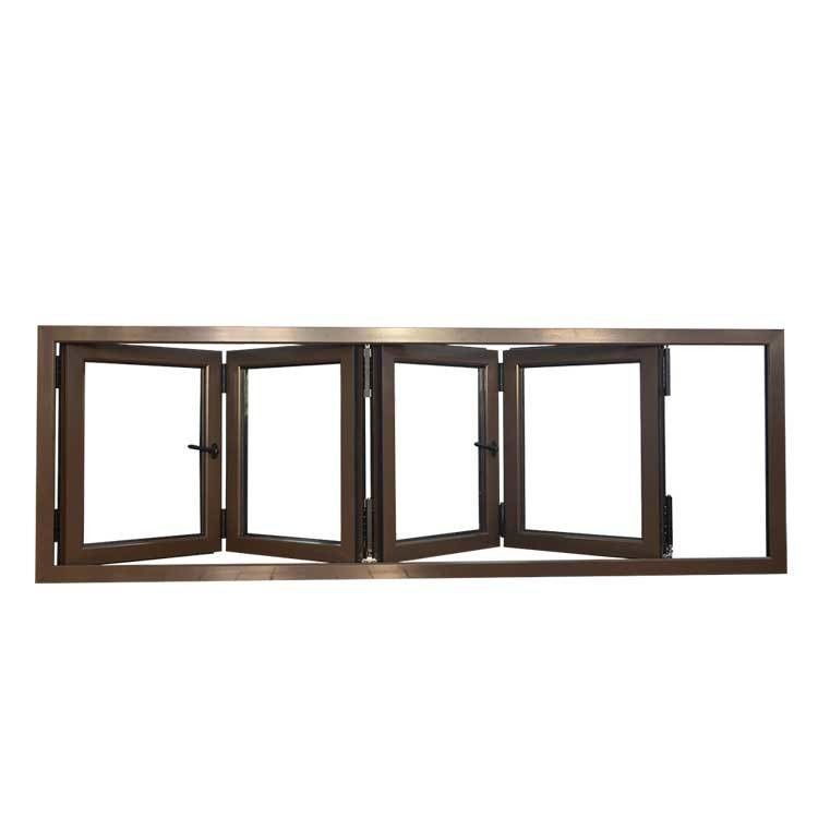 6063 T-5 Queda térmica Cuadro de aluminio Ventana de acordeón de doble acristalamiento para el rendimiento